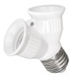 GLOBOSTAR® ADAPTOR 78969 Αντάπτορας/Μετατροπέας από Ντουί E27 σε 2 x E27 IP20 - Μ7.4 x Π7.4 x Υ7.4cm