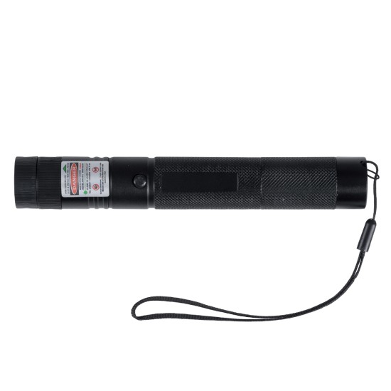 GloboStar® 78997 Φορητό Επαναφορτιζόμενο Laser Pointer 5Mw Class 3 DOT Zoom με Extra Κεφαλή για Dot Effects με Μπαταρία 18650 Li-ion 4800mAh & Φορτιστή - Πράσινο 532nm Φ2.2 x Υ15cm