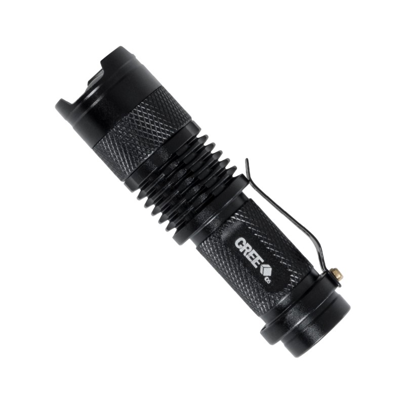 GloboStar® 79020 Φορητός Φακός Χειρός CREE LED 6W 480lm - Ψυχρό Λευκό 6000K - Φ2.5 x Υ9.2cm