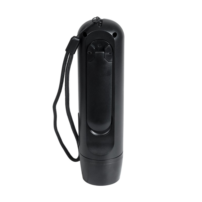 GloboStar® 79021 Φορητός Φακός Χειρός CREE LED 3W 240lm - με Επαναφορτιζόμενη Μπαταρία 1400mAh & Χειροκίνητο Φορτιστή Δυναμό - Ψυχρό Λευκό 6000K - Φ4.1 x Υ15cm