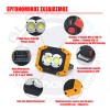 GloboStar® 79037 Φορητός Επαναφορτιζόμενος Προβολέας Εργασίας LED COB 20W 2000lm με 4 Modes & Power Bank και με Καλώδιο Φόρτισης Micro USB Αδιάβροχος IP65 Ψυχρό Λευκό 6000K Μ11.5 x Π10 x Υ23cm