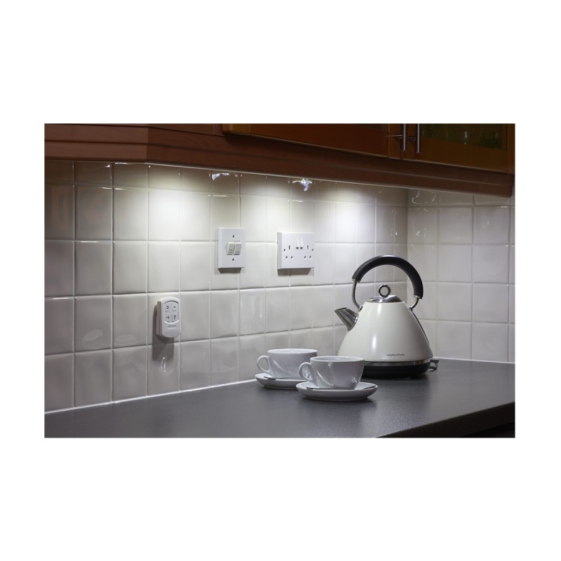 GloboStar® 79044 Φωτιστικά Νυκτός Μπαταρίας LED COB 6W 600lm με Timer & Ασύρματο Χειριστήριο RF - ΣΕΤ 3 Τεμαχίων Ψυχρό Λευκό 6000K