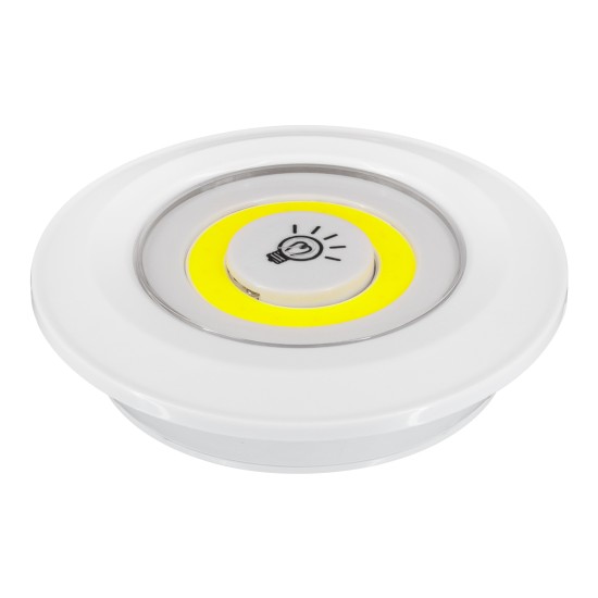 GloboStar® 79044 Φωτιστικά Νυκτός Μπαταρίας LED COB 6W 600lm με Timer & Ασύρματο Χειριστήριο RF - ΣΕΤ 3 Τεμαχίων Ψυχρό Λευκό 6000K