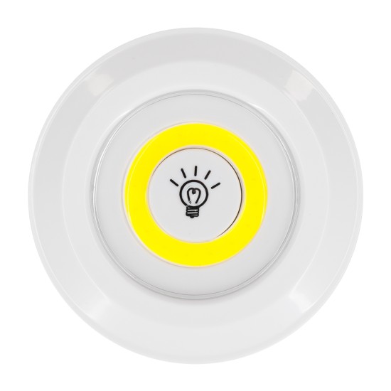 GloboStar® 79044 Φωτιστικά Νυκτός Μπαταρίας LED COB 6W 600lm με Timer & Ασύρματο Χειριστήριο RF - ΣΕΤ 3 Τεμαχίων Ψυχρό Λευκό 6000K