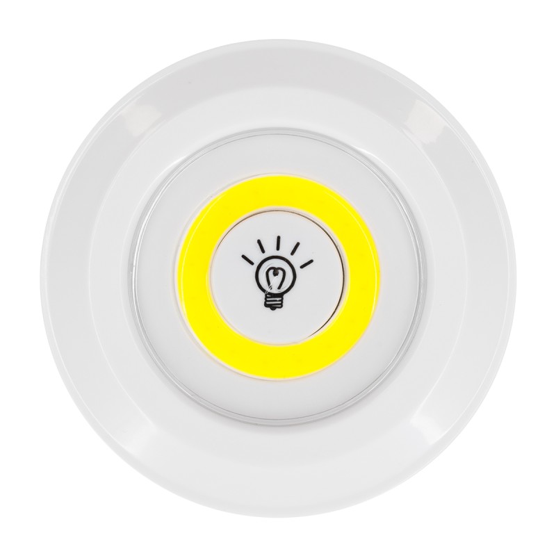 GloboStar® 79044 Φωτιστικά Νυκτός Μπαταρίας LED COB 6W 600lm με Timer & Ασύρματο Χειριστήριο RF - ΣΕΤ 3 Τεμαχίων Ψυχρό Λευκό 6000K