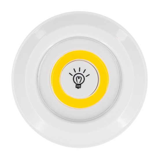 GloboStar® 79045 Φωτιστικά Νυκτός Μπαταρίας LED COB 6W 600lm με Timer & Ασύρματο Χειριστήριο RF - ΣΕΤ 3 Τεμαχίων Θερμό Λευκό 3000K