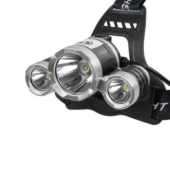 GloboStar® 79057 Φακός Κεφαλής Επαναφορτιζόμενος LED CREE XML2-T6 Chip 30 Watt 3000lm με 2 x 18650 Μπαταρίες 6000mAh Ψυχρό Λευκό 6000K GloboStar® 79057 Φακός Κεφαλής Επαναφορτιζόμενος LED CREE XML2-T6 Chip 30 Watt 3000lm με 2 x 18650 Μπαταρίες 6000mAh Ψυχρό Λευκό 6000K