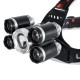 GloboStar® 79059 Φακός Κεφαλής Επαναφορτιζόμενος LED CREE XML2-T6 Chip 30 Watt 2000lm με 2 x 18650 Μπαταρίες 5200mAh Ψυχρό Λευκό 6000K - Μ9 x Π7.5 x Υ9cm