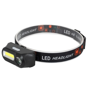 GLOBOSTAR® HEADLAMP 79066 Φακός Κεφαλής με Αισθητήρα Hand Swipe LED 25W 2500lm 60° DC 5V με USB-C με Επαναφορτιζόμενη Μπαταρία Li-ion 3.7V 1x18650 4800mAh Αδιάβροχο IP54 Ψυχρό Λευκό 6000K - CREE COB Chip - Μ8.5 x Π4 x Υ4cm - 2 Χρόνια Εγγύηση