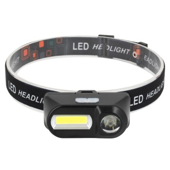 GLOBOSTAR® HEADLAMP 79066 Φακός Κεφαλής με Αισθητήρα Hand Swipe LED 25W 2500lm 60° DC 5V με USB-C με Επαναφορτιζόμενη Μπαταρία Li-ion 3.7V 1x18650 4800mAh Αδιάβροχο IP54 Ψυχρό Λευκό 6000K - CREE COB Chip - Μ8.5 x Π4 x Υ4cm - 2 Χρόνια Εγγύηση