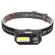 GloboStar® 79066 Φακός Κεφαλής Επαναφορτιζόμενος LED CREE COB XML2-T6 Chip 25 Watt 2500lm με 1 x 18650 Μπαταρία 4800mAh και με Καλώδιο Φόρτισης USB Ψυχρό Λευκό 6000K