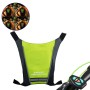 GloboStar® 79069 Γιλέκο Ασφαλείας Φωσφοριζέ Αντανακλαστικό για Ποδηλάτες & Runners με Φωτεινή Σήμανση LED - Ενσωματωμένη Μπαταρία 650mAh DC 5V Επαναφορτιζόμενο με Καλώδιο Τροφοδοσίας USB & Ασύρματο Χειριστήριο - Λαχανί Φωσφοριζέ & Μαύρο Αδιάβρ