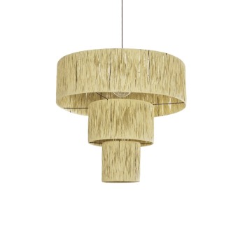 GLOBOSTAR® COROIN 205-0035 Boho Κρεμαστό Φωτιστικό Οροφής με Ντουί 1 x E27 AC 220-240V IP20 - Μπεζ - M70 x Π70 x Υ64cm