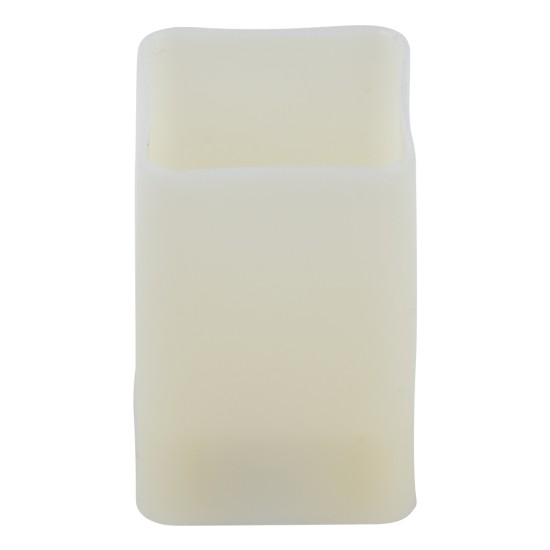 GloboStar® CANDLE 79539 ΣΕΤ 12 x Διακοσμητικά Realistic Κεράκια με LED Εφέ Κινούμενης Φλόγας - Μπαταρίας 12 x CR2032 Θερμό Λευκό 2700K Μπεζ L3.7 x W3.7 x H5.5cm