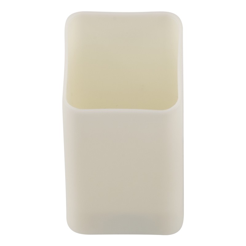 GloboStar® CANDLE 79540 ΣΕΤ 12 x Διακοσμητικά Realistic Κεράκια με LED Εφέ Κινούμενης Φλόγας - Μπαταρίας 12 x CR2032 Θερμό Λευκό 2700K Μπεζ L3.7 x W3.7 x H7.5cm