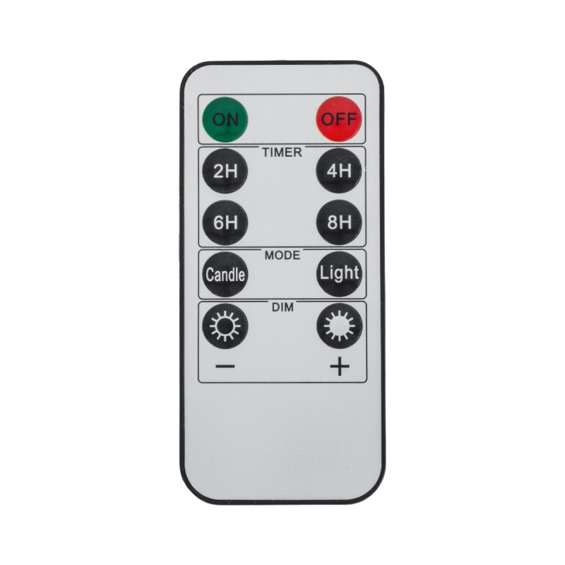 GloboStar® FIREFLAME 79542 Διακοσμητικό Realistic Κερί Παραφίνης με LED Εφέ Κινούμενης Φλόγας - Μπαταρίας & Ασύρματο Χειριστήριο IR Θερμό Λευκό 2700K Dimmable - Φ10 x Υ15cm