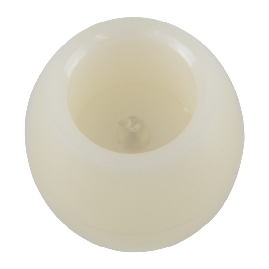 GloboStar® CANDLE 79548 ΣΕΤ 2 x Διακοσμητικά Realistic Κεράκια με LED Εφέ Κινούμενης Φλόγας - Μπαταρίας 12 x CR2032 Μπλε Μπεζ D6 x H5cm