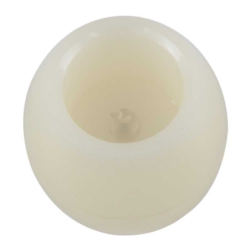 GloboStar® CANDLE 79548 ΣΕΤ 2 x Διακοσμητικά Realistic Κεράκια με LED Εφέ Κινούμενης Φλόγας - Μπαταρίας 12 x CR2032 Μπλε Μπεζ D6 x H5cm