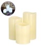 GloboStar® 79554 ΣΕΤ 3 Διακοσμητικών Realistic Κεριών Παραφίνης με LED - Μπαταρίας & Ασύρματο Χειριστήριο IR Ψυχρό Λευκό 6000K