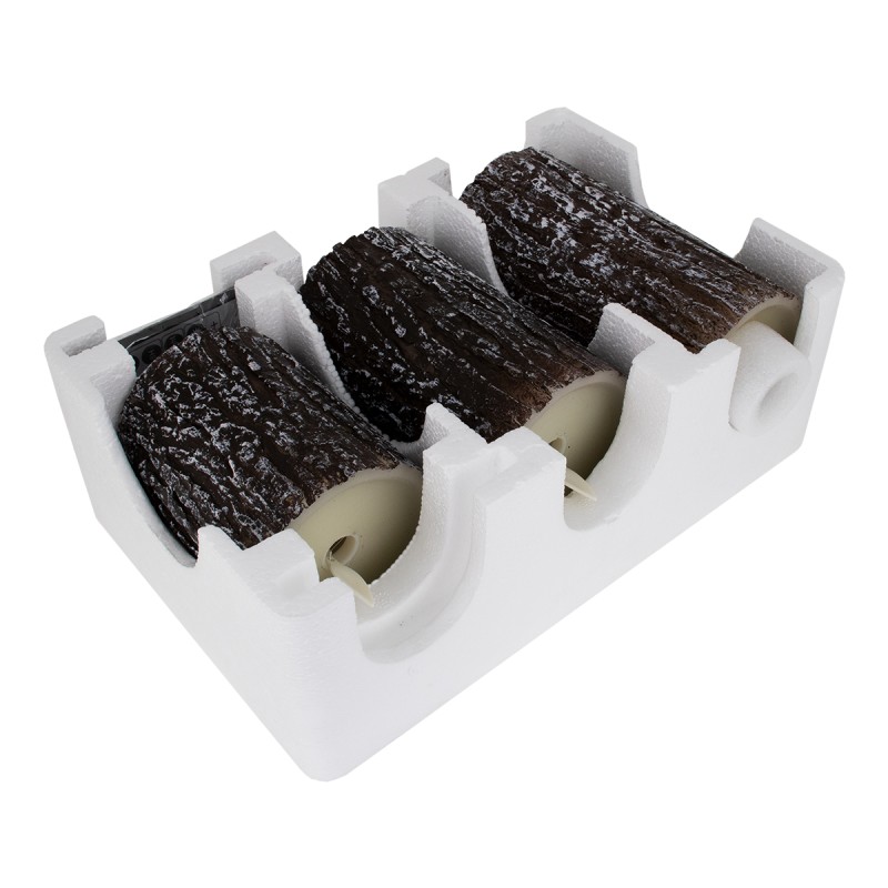 GLOBOSTAR® EVERFLAME 79562 Διακοσμητικό Κερί Παραφίνης με IR Ασύρματο Χειριστήριο LED 0.5W 30lm 120° DC 3.2V με 2xAA Μπαταρίες IP20 Θερμό Λευκό 2700K Dimmable - Μ7.5 x Π7.5 x Υ15cm - Πακέτο 3 Τεμαχίων - 1 Χρόνο Εγγύηση