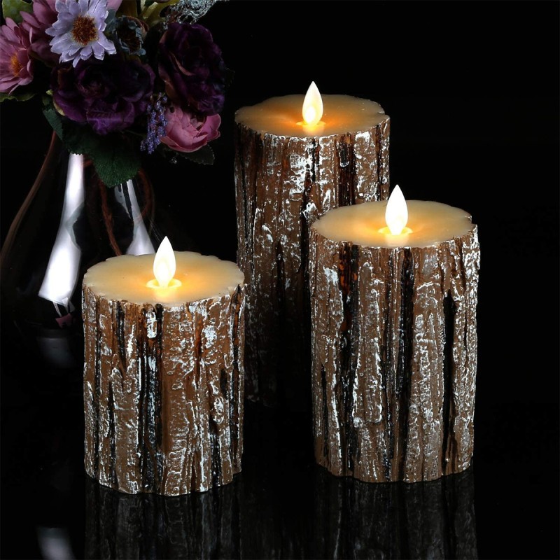 GLOBOSTAR® EVERFLAME 79562 Διακοσμητικό Κερί Παραφίνης με IR Ασύρματο Χειριστήριο LED 0.5W 30lm 120° DC 3.2V με 2xAA Μπαταρίες IP20 Θερμό Λευκό 2700K Dimmable - Μ7.5 x Π7.5 x Υ15cm - Πακέτο 3 Τεμαχίων - 1 Χρόνο Εγγύηση