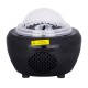 GloboStar® 79603 Μαύρο Επιτραπέζιο Διακοσμητικό Φωτιστικό Ειδικών Εφε NIGHT SKY GALAXY 3D LED 10W DC 5V 2200mAh Επαναφορτιζόμενο με Bluetooth Speaker - Sound Activated - Καλώδιο Τροφοδοσίας USB και Ασύρματο Χειριστήριο RF 2.4Ghz Πολύχρωμo RGB Dimmable