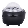GloboStar® 79603 Μαύρο Επιτραπέζιο Διακοσμητικό Φωτιστικό Ειδικών Εφε NIGHT SKY GALAXY 3D LED 10W DC 5V 2200mAh Επαναφορτιζόμενο με Bluetooth Speaker - Sound Activated - Καλώδιο Τροφοδοσίας USB και Ασύρματο Χειριστήριο RF 2.4Ghz Πολύχρωμo RGB Dimmable