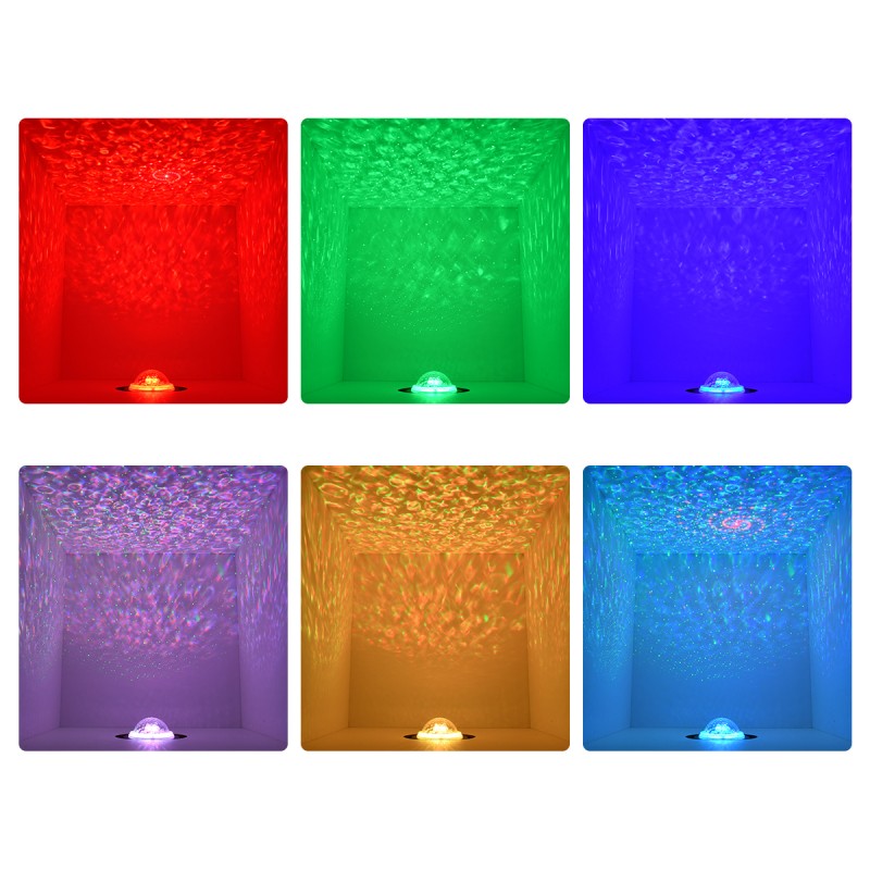 GloboStar® 79603 Μαύρο Επιτραπέζιο Διακοσμητικό Φωτιστικό Ειδικών Εφε NIGHT SKY GALAXY 3D LED 10W DC 5V 2200mAh Επαναφορτιζόμενο με Bluetooth Speaker - Sound Activated - Καλώδιο Τροφοδοσίας USB και Ασύρματο Χειριστήριο RF 2.4Ghz Πολύχρωμo RGB Dimmable