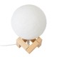 GloboStar® MOON 79606 Επιτραπέζιο Φωτιστικό Πορτατίφ LED 2W 120lm 360° DC 5V IP20 RGBW Dimmable Λευκό Πλαστικό με Μπεζ Ξύλο - Μ12 x Π12 x Υ15cm - 2 Xρόνια Εγγύηση GloboStar® MOON 79606 Μοντέρνο Επιτραπέζιο Φωτιστικό Πορτατίφ LED 2W 120lm 360° DC 5V - Εναλλαγή Φωτισμού μέσω Τηλεχειριστηρίου - Dimmable - RGBW - Φ12 x Υ15 - Λευκό