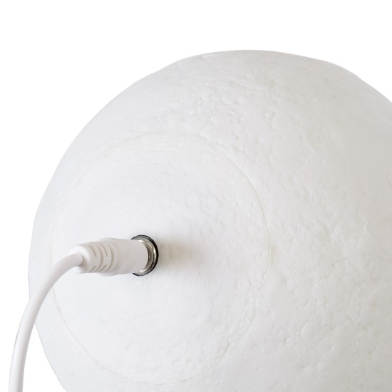 GloboStar® MOON 79606 Επιτραπέζιο Φωτιστικό Πορτατίφ LED 2W 120lm 360° DC 5V IP20 RGBW Dimmable Λευκό Πλαστικό με Μπεζ Ξύλο - Μ12 x Π12 x Υ15cm - 2 Xρόνια Εγγύηση GloboStar® MOON 79606 Μοντέρνο Επιτραπέζιο Φωτιστικό Πορτατίφ LED 2W 120lm 360° DC 5V - Εναλλαγή Φωτισμού μέσω Τηλεχειριστηρίου - Dimmable - RGBW - Φ12 x Υ15 - Λευκό
