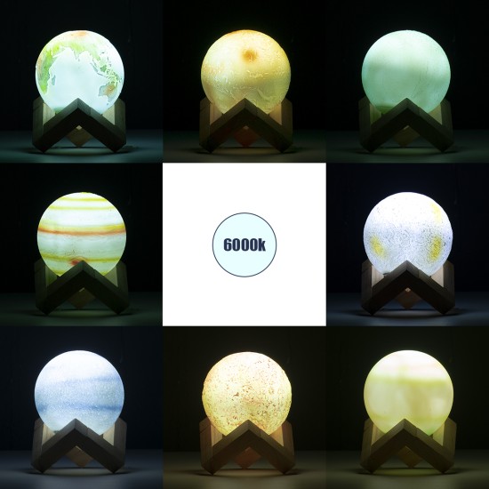 GloboStar® MOON 79609 Επιτραπέζιο Φωτιστικό Πορτατίφ LED 2W 120lm 360° DC 5V IP20 CCT Θερμό Λευκό 2700K - Φυσικό Λευκό 4500K - Ψυχρό Λευκό 6000K Dimmable Πολύχρωμο Πλαστικό με Μπεζ Ξύλο - Μ8 x Π8 x Υ11cm - ΣΕΤ 8 Τεμαχίων - 2 Xρόνια Εγγύηση GloboStar® MOON 79609 Σετ 8 Τεμ. Μοντέρνα Επιτραπέζια Φωτιστικα Πορτατίφ LED 2W 120lm 360° DC 5V - Εναλλαγή Φωτισμού μέσω Τηλεχειριστηρίου & Αφής - Dimmable - CCT Θερμό Λευκό 3000K - Ψυχρό Λευκό 6000K - Φ8 x Υ11 - Πολύχρωμα