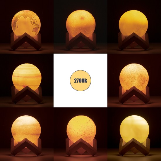 GloboStar® MOON 79609 Επιτραπέζιο Φωτιστικό Πορτατίφ LED 2W 120lm 360° DC 5V IP20 CCT Θερμό Λευκό 2700K - Φυσικό Λευκό 4500K - Ψυχρό Λευκό 6000K Dimmable Πολύχρωμο Πλαστικό με Μπεζ Ξύλο - Μ8 x Π8 x Υ11cm - ΣΕΤ 8 Τεμαχίων - 2 Xρόνια Εγγύηση GloboStar® MOON 79609 Σετ 8 Τεμ. Μοντέρνα Επιτραπέζια Φωτιστικα Πορτατίφ LED 2W 120lm 360° DC 5V - Εναλλαγή Φωτισμού μέσω Τηλεχειριστηρίου & Αφής - Dimmable - CCT Θερμό Λευκό 3000K - Ψυχρό Λευκό 6000K - Φ8 x Υ11 - Πολύχρωμα