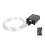 GLOBOSTAR® LUMOFIBRA 79613 Κιτ Συστήματος Οπτικής Ίνας με 150τεμ Φ1mm x Μ200cm & RF Ασύρματο Χειριστήριο LED 5W 200lm 1° AC 220-240V IP20 Πολύχρωμο RGB - Μ11.5 x Π9 x Υ4cm - 2 Χρόνια Εγγύηση