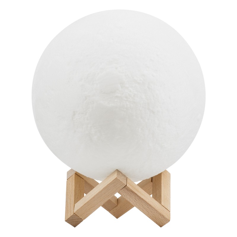 GloboStar® MOON 79620 Μοντέρνο Επιτραπέζιο Φωτιστικό Πορτατίφ LED 6W 360lm 360° DC 5V - Εναλλαγή Φωτισμού μέσω Τηλεχειριστηρίου & Αφής - Dimmable - RGBW - Φ20 x Υ25 - Λευκό