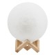 GloboStar® MOON 79620 Επιτραπέζιο Φωτιστικό Πορτατίφ LED 6W 360lm 360° DC 5V IP20 RGBW Dimmable Λευκό Πλαστικό με Μπεζ Ξύλο - Μ20 x Π20 x Υ25cm - 2 Xρόνια Εγγύηση GloboStar® MOON 79620 Μοντέρνο Επιτραπέζιο Φωτιστικό Πορτατίφ LED 6W 360lm 360° DC 5V - Εναλλαγή Φωτισμού μέσω Τηλεχειριστηρίου & Αφής - Dimmable - RGBW - Φ20 x Υ25 - Λευκό