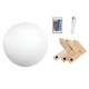 GloboStar® MOON 79620 Επιτραπέζιο Φωτιστικό Πορτατίφ LED 6W 360lm 360° DC 5V IP20 RGBW Dimmable Λευκό Πλαστικό με Μπεζ Ξύλο - Μ20 x Π20 x Υ25cm - 2 Xρόνια Εγγύηση GloboStar® MOON 79620 Μοντέρνο Επιτραπέζιο Φωτιστικό Πορτατίφ LED 6W 360lm 360° DC 5V - Εναλλαγή Φωτισμού μέσω Τηλεχειριστηρίου & Αφής - Dimmable - RGBW - Φ20 x Υ25 - Λευκό