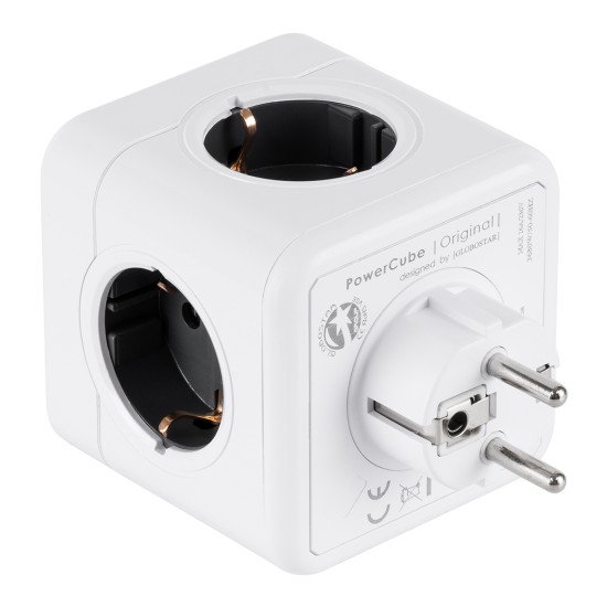 GloboStar® TRAVEL PowerCube PRO Certified 79627 Πολύπριζο 5 Θέσεων με 5 Πρίζες Ασφαλείας Childproof EU Schuko AC 220-240V Μ7.5 x Π11.5 x Υ7.5 - Λευκό με Γκρι - Max Load 3680W/16A GloboStar® TRAVEL PowerCube PRO Certified 79627 Πολύπριζο 5 Θέσεων με 5 Πρίζες Ασφαλείας Childproof EU Schuko AC 220-240V Μ7.5 x Π11.5 x Υ7.5 - Λευκό με Γκρι - Max Load 3680W/16A