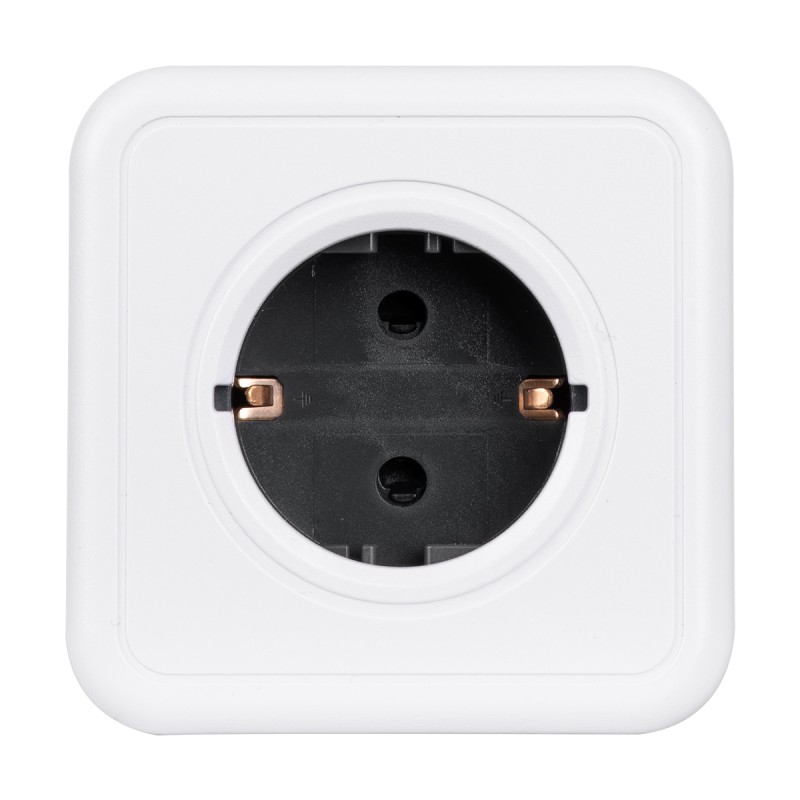 GloboStar® TRAVEL PowerCube PRO Certified 79627 Πολύπριζο 5 Θέσεων με 5 Πρίζες Ασφαλείας Childproof EU Schuko AC 220-240V Μ7.5 x Π11.5 x Υ7.5 - Λευκό με Γκρι - Max Load 3680W/16A