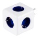 GloboStar® TRAVEL PowerCube PRO Certified 79629 Πολύπριζο 5 Θέσεων με 5 Πρίζες Ασφαλείας Childproof EU Schuko AC 220-240V Μ7.5 x Π11.5 x Υ7.5 - Λευκό με Μπλε - Max Load 3680W/16A GloboStar® TRAVEL PowerCube PRO Certified 79629 Πολύπριζο 5 Θέσεων με 5 Πρίζες Ασφαλείας Childproof EU Schuko AC 220-240V Μ7.5 x Π11.5 x Υ7.5 - Λευκό με Μπλε - Max Load 3680W/16A