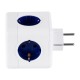 GloboStar® TRAVEL PowerCube PRO Certified 79629 Πολύπριζο 5 Θέσεων με 5 Πρίζες Ασφαλείας Childproof EU Schuko AC 220-240V Μ7.5 x Π11.5 x Υ7.5 - Λευκό με Μπλε - Max Load 3680W/16A GloboStar® TRAVEL PowerCube PRO Certified 79629 Πολύπριζο 5 Θέσεων με 5 Πρίζες Ασφαλείας Childproof EU Schuko AC 220-240V Μ7.5 x Π11.5 x Υ7.5 - Λευκό με Μπλε - Max Load 3680W/16A