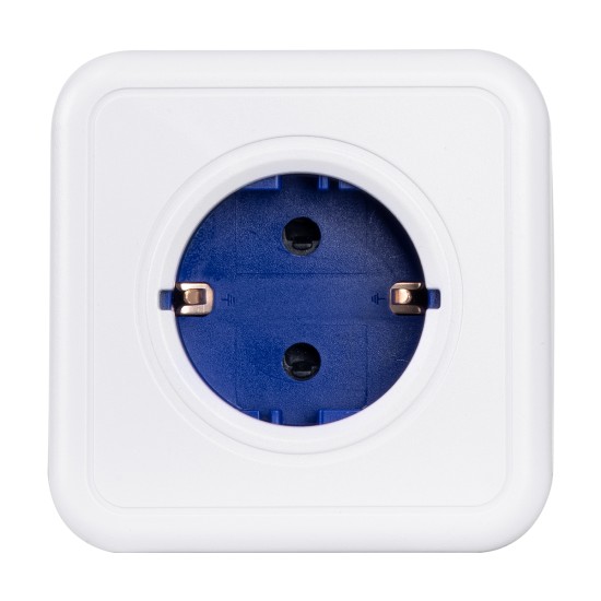GloboStar® TRAVEL PowerCube PRO Certified 79629 Πολύπριζο 5 Θέσεων με 5 Πρίζες Ασφαλείας Childproof EU Schuko AC 220-240V Μ7.5 x Π11.5 x Υ7.5 - Λευκό με Μπλε - Max Load 3680W/16A GloboStar® TRAVEL PowerCube PRO Certified 79629 Πολύπριζο 5 Θέσεων με 5 Πρίζες Ασφαλείας Childproof EU Schuko AC 220-240V Μ7.5 x Π11.5 x Υ7.5 - Λευκό με Μπλε - Max Load 3680W/16A
