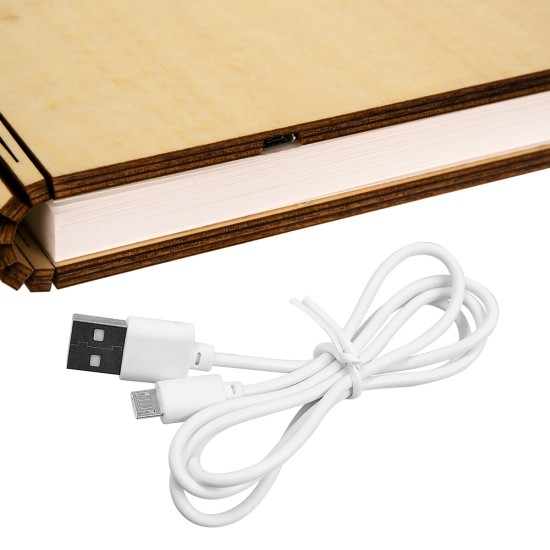 GloboStar® 79635 Επιτραπέζιο Φωτιστικό Πορτατίφ LED 4W 350lm 340° DC 5V IP20 Θερμό Λευκό 3000K Μπεζ Ξύλο με Λευκό Ύφασμα - Μ21.5 x Π16.5 x Υ2.2cm - 2 Xρόνια Εγγύηση GloboStar® 79635 Vintage Ξύλινο Επιτραπέζιο Διακοσμητικό Φωτιστικό XL Βιβλίο LED SMD 4W 350lm DC 5V 2000mAh Επαναφορτιζόμενο με Καλώδιο Τροφοδοσίας USB Θερμό Λευκό 3000K 21.5 x 16.5 x 2.2cm