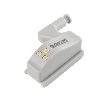 GloboStar® CLOSET 79641 Φωτιστικό Ντουλάπας LED για Μεντεσέ με Διακόπτη On/Off Κουμπωτό με Μπαταρία(Δεν συμπεριλαμβάνεται) - Θερμό Λευκό 2700K - Μ7 x Π4 x Υ2.5cm