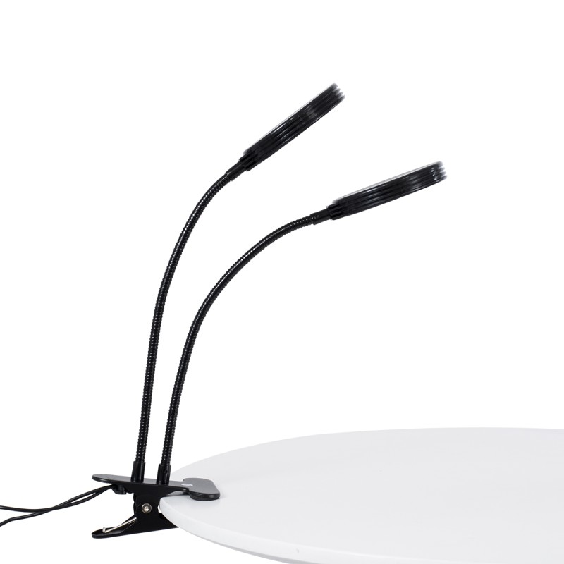 GloboStar® 79651 Grow Light Hydro Spectrum LED Φωτιστικό Ανάπτυξης Υδροπονικών Φυτών Γλάστρας με 2 Κινούμενες Κεφαλές & Βάση Clip SMD 2835 10W 160° DC 5V IP20 με Dimmer & Timer Εσωτερικού Χώρου για Κάλυψη Επιφάνειας 0.6m x 0.6m Πλήρους Φάσματος Φω