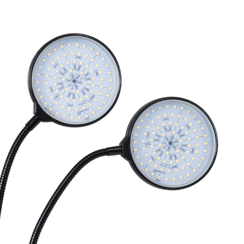 GloboStar® 79651 Grow Light Hydro Spectrum LED Φωτιστικό Ανάπτυξης Υδροπονικών Φυτών Γλάστρας με 2 Κινούμενες Κεφαλές & Βάση Clip SMD 2835 10W 160° DC 5V IP20 με Dimmer & Timer Εσωτερικού Χώρου για Κάλυψη Επιφάνειας 0.6m x 0.6m Πλήρους Φάσματος Φω