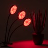 GloboStar® 79652 Grow Light Full Spectrum LED Φωτιστικό Ανάπτυξης Φυτών Γλάστρας με 3 Κινούμενες Κεφαλές & Βάση Clip SMD 2835 15W 160° DC 5V IP20 με Dimmer & Timer Εσωτερικού Χώρου για Κάλυψη Επιφάνειας 1m x 1m Πλήρους Φάσματος Φωτισμού
