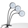 GloboStar® 79653 Grow Light Hydro Spectrum LED Φωτιστικό Ανάπτυξης Υδροπονικών Φυτών Γλάστρας με 3 Κινούμενες Κεφαλές & Βάση Clip SMD 2835 15W 160° DC 5V IP20 με Dimmer & Timer Εσωτερικού Χώρου για Κάλυψη Επιφάνειας 1m x 1m Πλήρους Φάσματος Φωτισμ