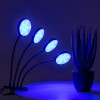 GloboStar® 79654 Grow Light Full Spectrum LED Φωτιστικό Ανάπτυξης Φυτών Γλάστρας με 4 Κινούμενες Κεφαλές & Βάση Clip SMD 2835 20W 160° DC 5V IP20 με Dimmer & Timer Εσωτερικού Χώρου για Κάλυψη Επιφάνειας 1m x 1m Πλήρους Φάσματος Φωτισμού