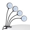 GloboStar® 79654 Grow Light Full Spectrum LED Φωτιστικό Ανάπτυξης Φυτών Γλάστρας με 4 Κινούμενες Κεφαλές & Βάση Clip SMD 2835 20W 160° DC 5V IP20 με Dimmer & Timer Εσωτερικού Χώρου για Κάλυψη Επιφάνειας 1m x 1m Πλήρους Φάσματος Φωτισμού