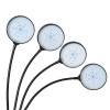 GloboStar® 79655 Grow Light Hydro Spectrum LED Φωτιστικό Ανάπτυξης Υδροπονικών Φυτών Γλάστρας με 4 Κινούμενες Κεφαλές & Βάση Clip SMD 2835 20W 160° DC 5V IP20 με Dimmer & Timer Εσωτερικού Χώρου για Κάλυψη Επιφάνειας 1m x 1m Πλήρους Φάσματος Φωτισμ